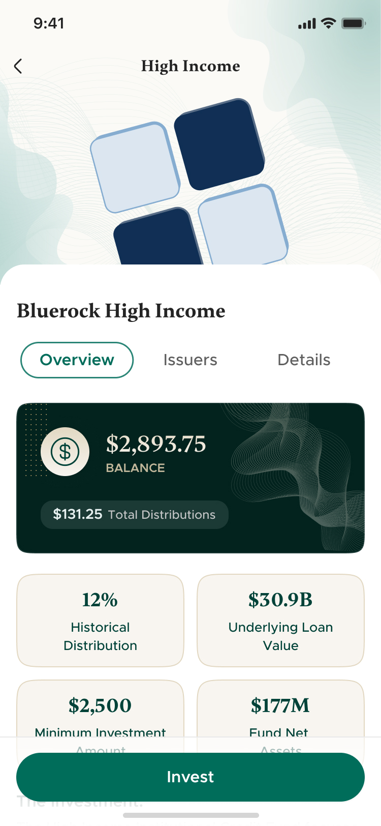 Alture iOS app, High Income